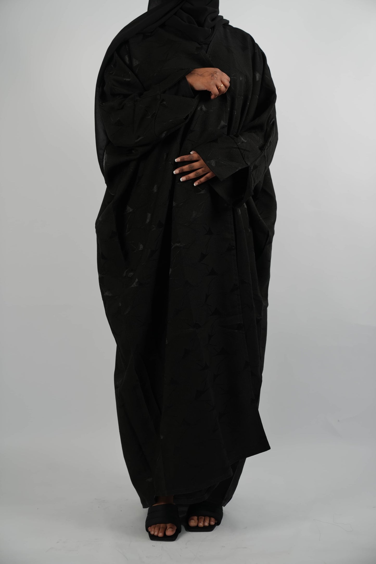 Black Open Abaya