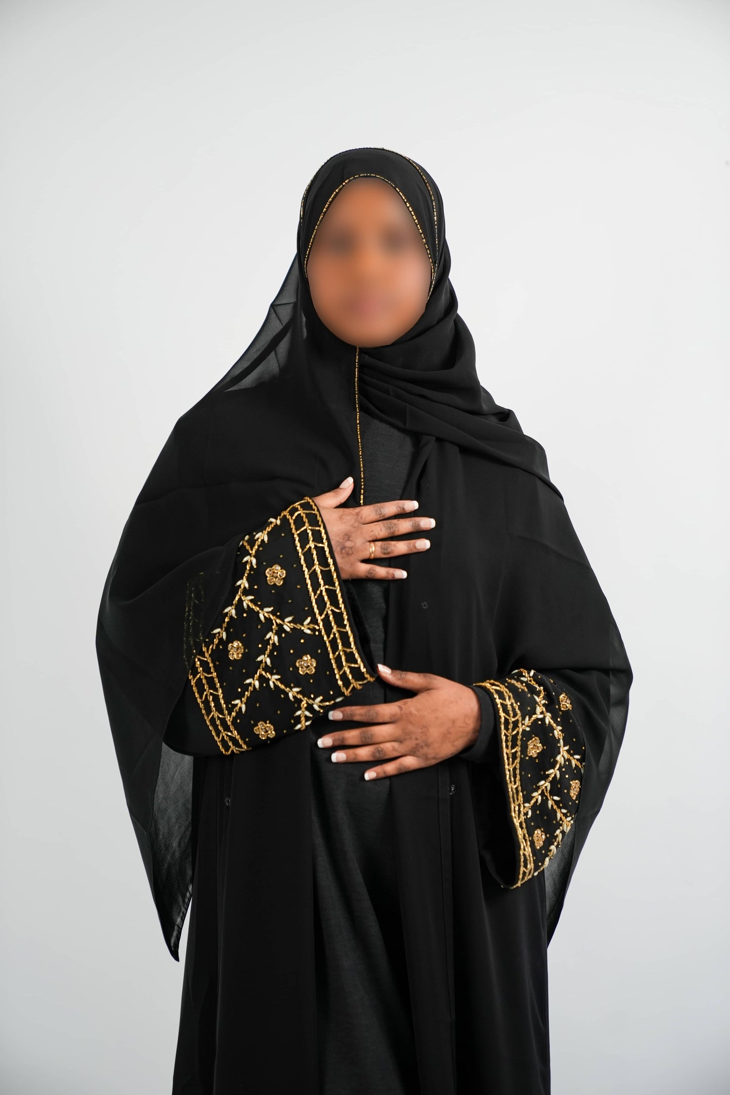 Stunning Sequence Abaya - Golden