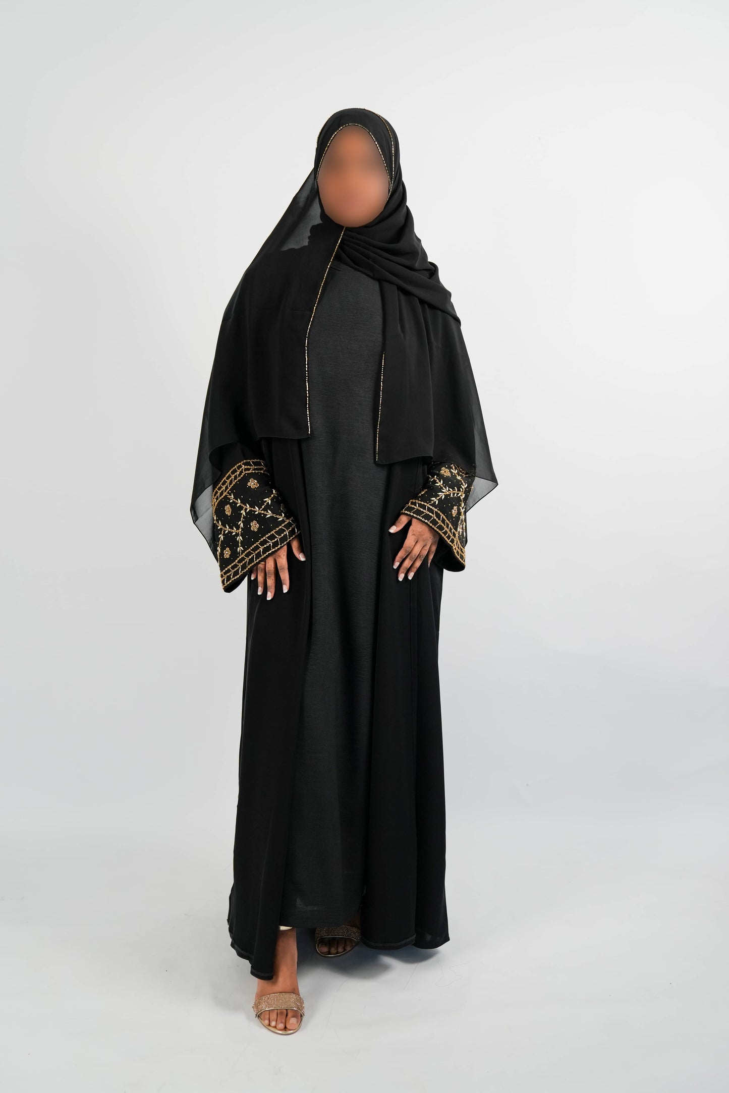Stunning Sequence Abaya - Golden