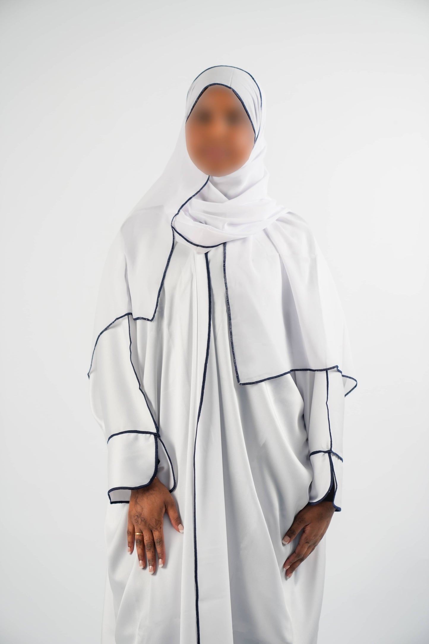 White Open Abaya